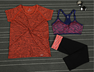 Summer yoga fitness suit; three pieces